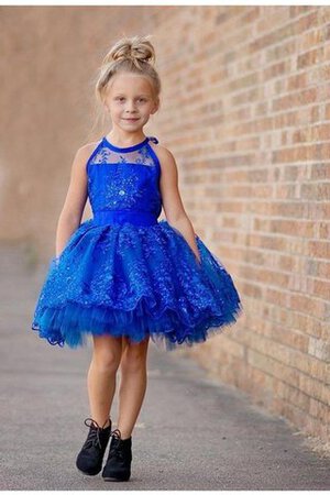 Abito da Cerimonia Bambini in Tulle Corto Anello Senza Maniche Puffy