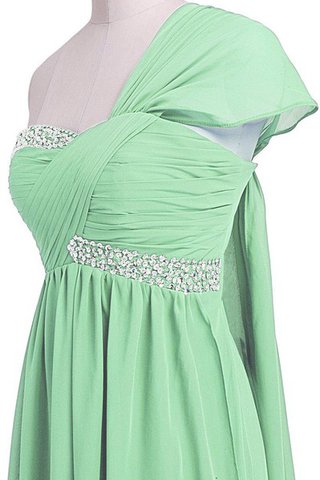 Abito da sera in Chiffon Senza Maniche con Paillette Monospalla con Seghettato