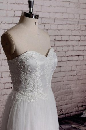 Abito da Sposa Cuore con Piega A-Line in Tulle Naturale