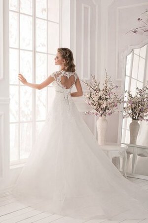 Abito da Sposa A Terra Buco Della Serratura Schiena Cappellino Originale Lupetto