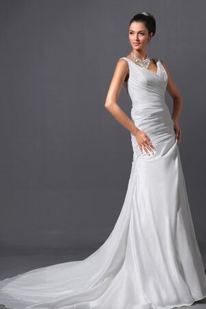 Abito da Sposa A-Line Allacciato Moderno Coda A Strascico Corto Sensuale