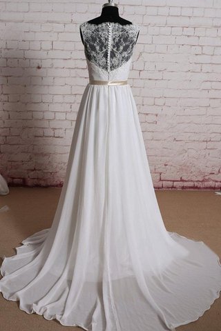 Abito da Sposa a Riva con Nastro A Terra in Chiffon Senza Maniche