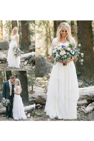 Abito da Sposa Formale E Informale Senza Maniche V-Scollo Favola Originale