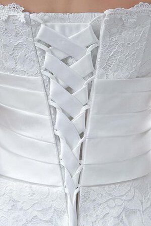 Abito da Sposa Senza Strap Allacciato con Fiore Cuore Mini