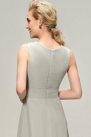 Abito da damigella con Piega A-Line Cerniera con Festone in Chiffon