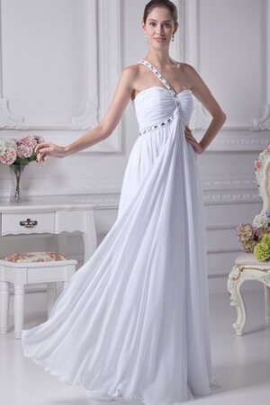 Abito da Sposa Medievale A-Line Monospalla a Riva con Festone