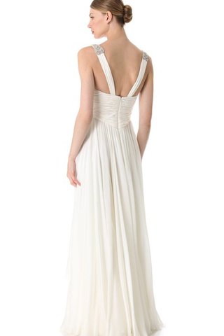 Abito da Sposa A Terra Conotta Cappellino Senza Maniche V-Scollo