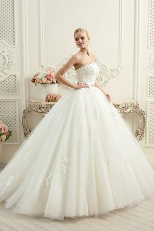 Abito da Sposa Senza Strap Schiena Nuda Ball Gown Lunghi in Tulle