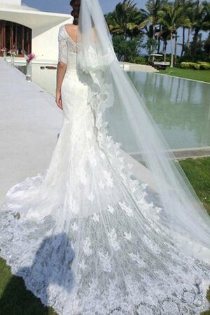 Abito da Sposa in Pizzo Sirena con Piega Moderno Favola