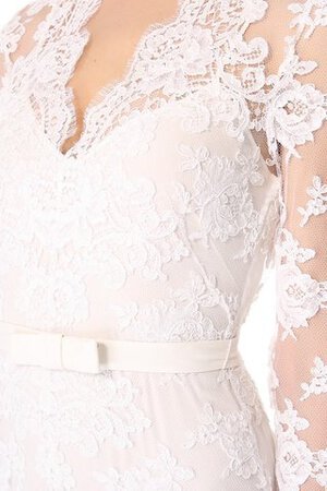 Abito da Sposa Originale Senza Maniche V-Scollo Lunghi Retro