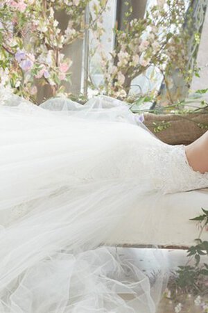 Abito da Sposa Radiosa in Tulle Senza Maniche A Terra Naturale