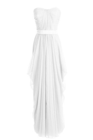 Abito da damigella Naturale in Chiffon A-Line Senza Maniche Asimmetrici