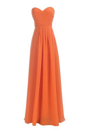 Abito da damigella Senza Maniche Cuore Naturale in Chiffon Allacciato