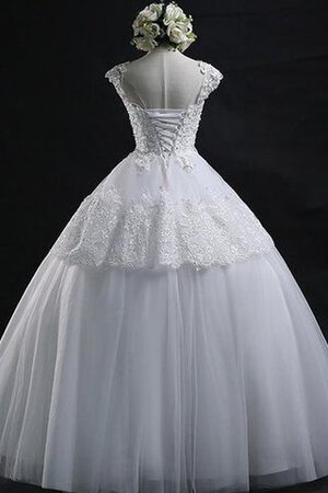 Abito da Sposa Moderno Lusso con Piega Semplice con Manica Corte