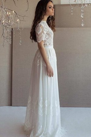 Abito da Sposa Vintage in Pizzo Largo Lupetto in Chiffon