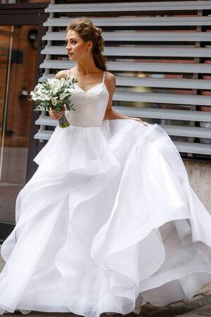 Abito da Sposa Sexy Lusso Senza Maniche in Pizzo con Seghettato