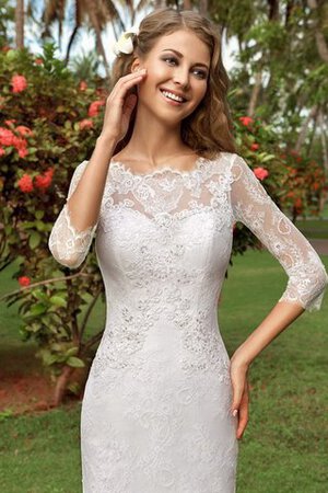 Abito da Sposa Sirena con Applique in Pizzo Bordo Ondulato Sogno