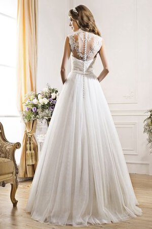 Abito da Sposa Senza Maniche Classico Lunghi A-Line Semplice