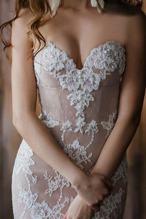 Abito da Sposa in Tulle Semplice Ampio in Pizzo Cerniera