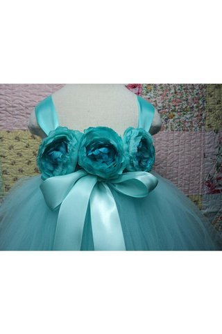 Abito da Cerimonia Bambini con Piega con Fusciacca con Increspature con Fiore Ball Gown