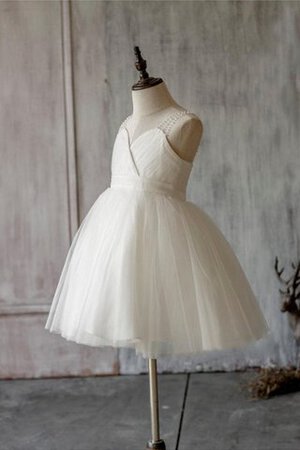 Abito da Cerimonia Bambini Alta Vita con Increspature Cuore Conotta Ball Gown