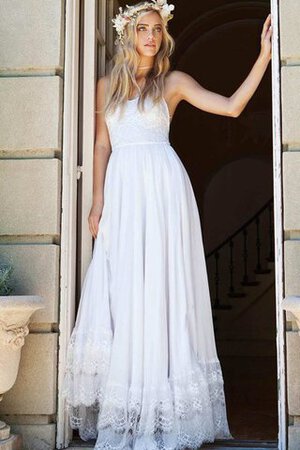 Abito da Sposa in Pizzo in Chiffon Vintage All Aperto Shiena Sheer