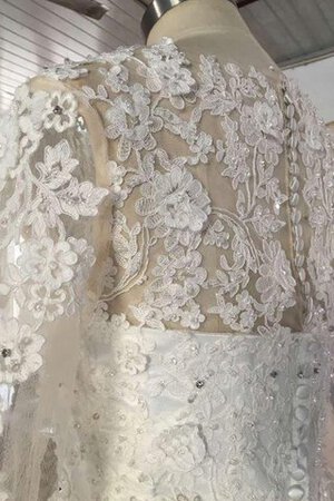 Abito da Sposa Quadrato con Paillette con Bottone Coda A Strascico Cappella Originale