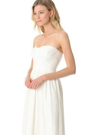 Abito da Sposa Naturale a Riva Tubino in Chiffon Senza Maniche