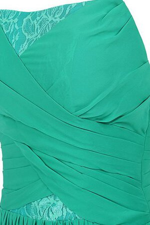 Abito da damigella Asimmetrici in Chiffon Cerniera Senza Spalline Mini