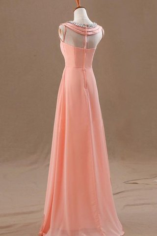 Abito da sera in Chiffon A-Line Principessa Alta Vita con Perline