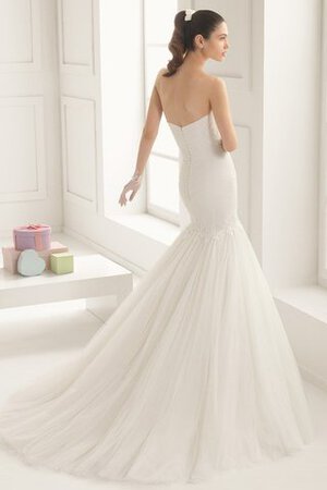 Abito da Sposa Romantico con Applique Pudica A Terra Semplice