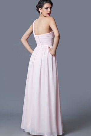 Abito da sera con Cristino Monospalla in Chiffon Cerniera Naturale