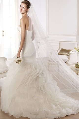 Abito da Sposa con Criss-cross con Increspato Cerniera in Organza Cuore