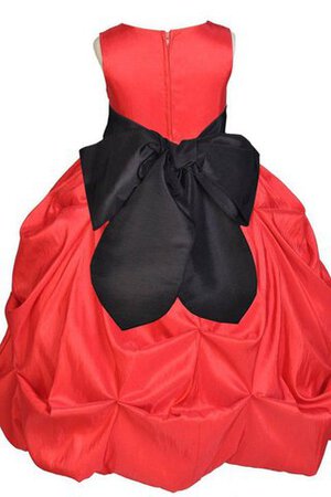 Abito da Cerimonia Bambini A-Line con Fiocco in Taffeta Cerniera con Increspature