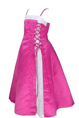 Abito da Cerimonia Bambini in Taffeta Allacciato con Applique Conotta con Paillette