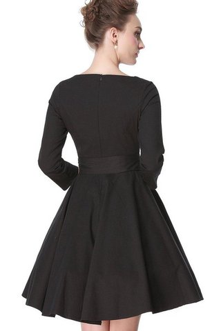 Abito da damigella Mini in Chiffon Naturale con Increspato A-Line