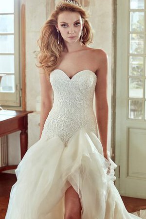 Abito da Sposa Lusso Sensuale Naturale con Increspature A-Line