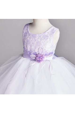 Abito da Cerimonia Bambini con Piega Naturale con Applique in Tulle Tondo