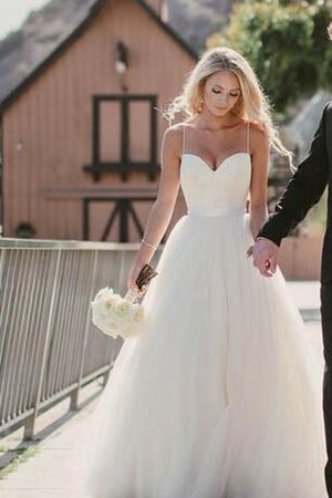 Abito da Sposa con Piega Conotta Spazzola Treno Ball Gown Cuore