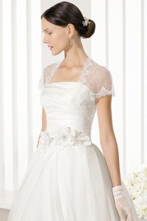 Abito da Sposa in Pizzo Vintage A-Line a Sala con Fiore