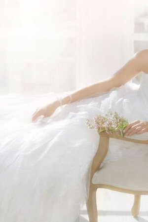 Abito da Sposa Sensuale con Increspature in Tulle Cuore con Festone