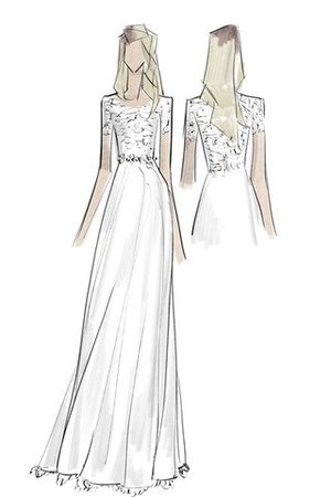 Abito da Sposa in Pizzo con Perline Formale E Informale A Terra tradizionale