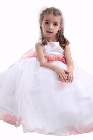 Abito da Cerimonia Bambini con Fiore A-Line Senza Maniche