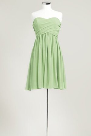 Abito da damigella con Increspato Mini in Chiffon Cuore con Piega