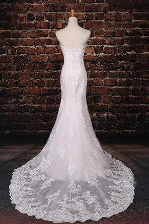 Abito da Sposa con Perline Fuori dalla spalla in Tulle Naturale A Terra