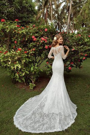 Abito da Sposa Sirena con Applique in Pizzo Bordo Ondulato Sogno