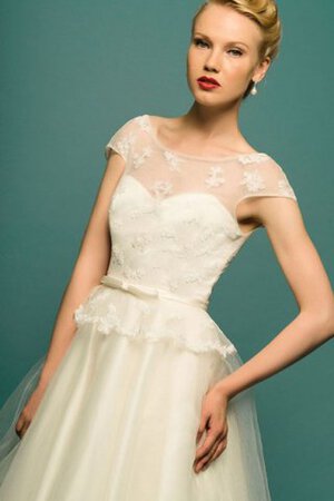 Abito da Sposa Stravagante Classico Cappellino Senza Maniche in Tulle