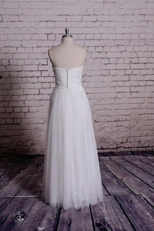 Abito da Sposa Cuore con Piega A-Line in Tulle Naturale