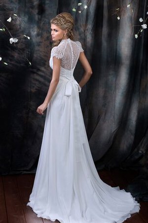 Abito da Sposa V-Scollo Spazzola Treno A-Line Naturale a Riva