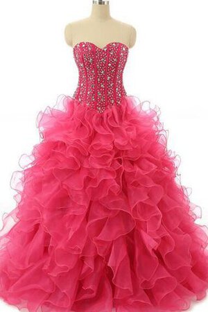 Abito Quinceanera Senza Maniche in Pizzo in Tulle Mini in Paillette